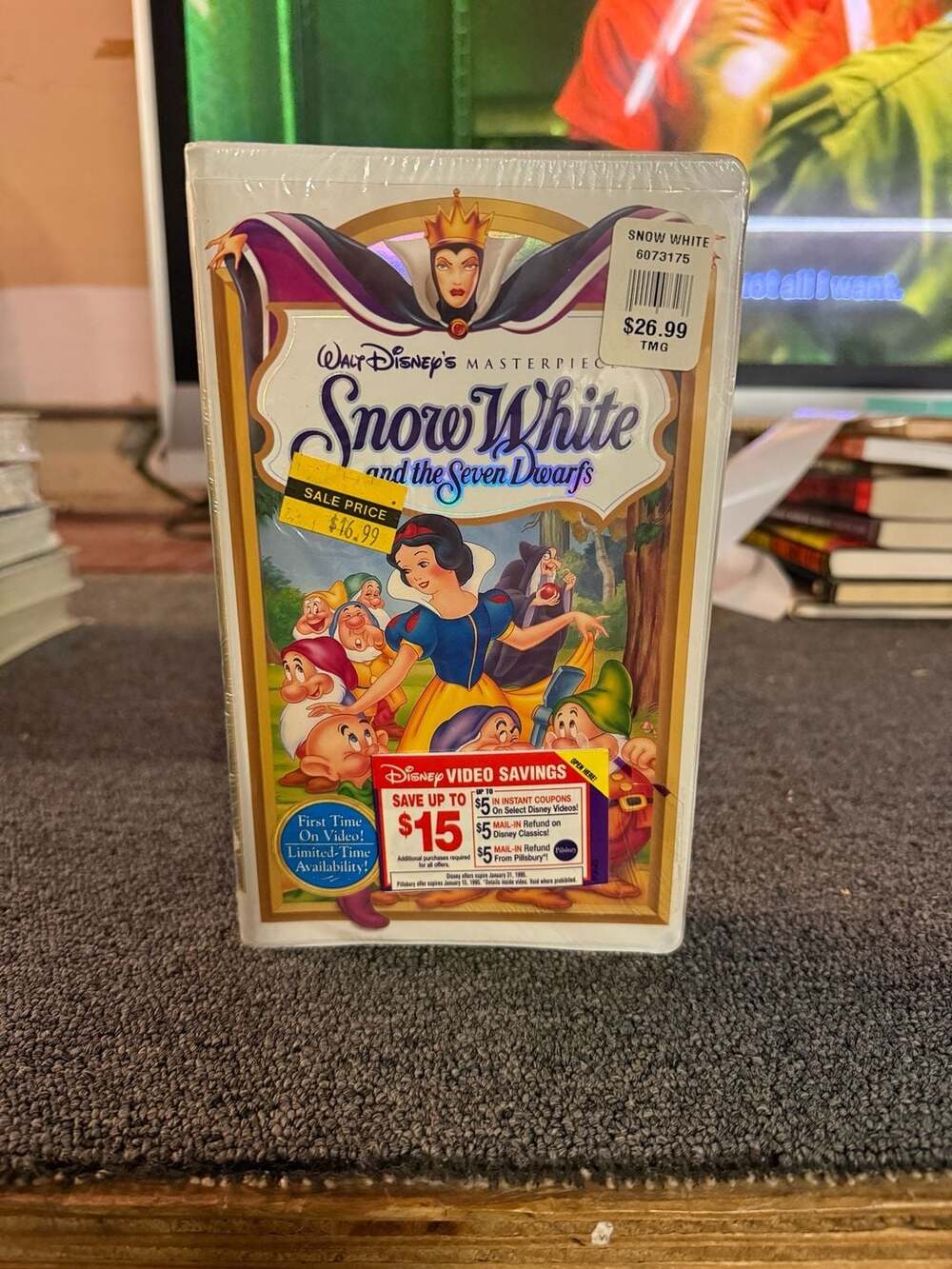 Walt Disney Masterpiece Snow White and the Seven Dwarfs VHS Tape